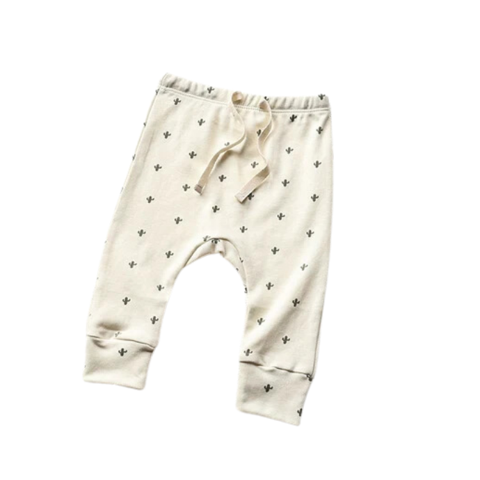 Moon Printed baby pajama pants in a white background