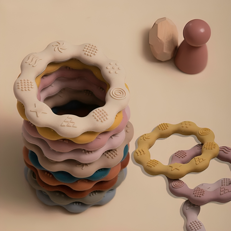 Baby Silicone Teethers Toy Ring