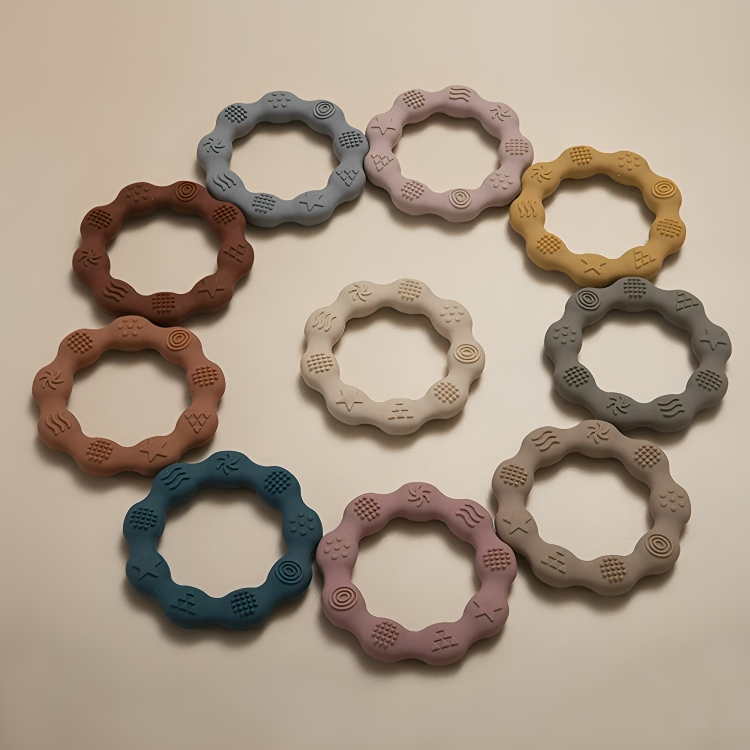 Baby Silicone Teethers Toy Ring