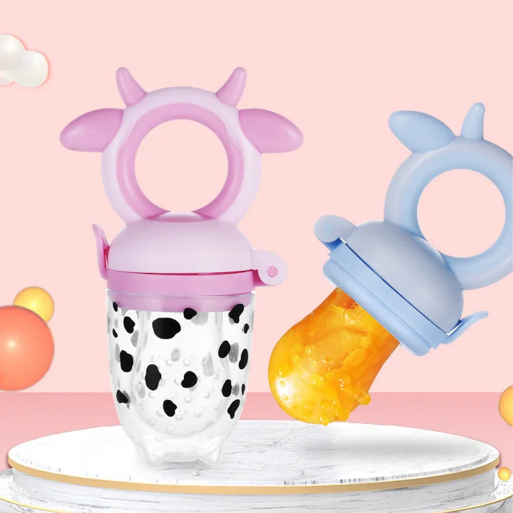 Baby Food Pacifier Teether Cow Print