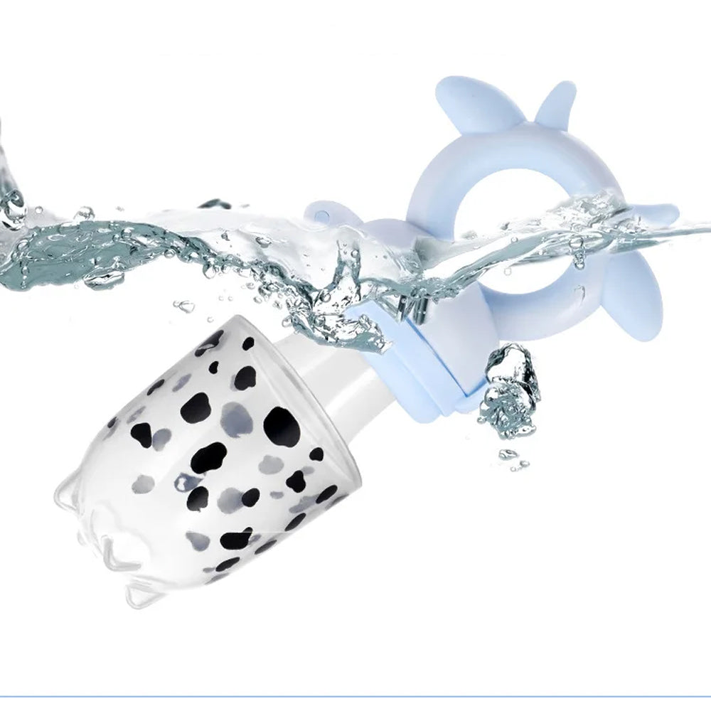 Baby Food Pacifier Teether Cow Print