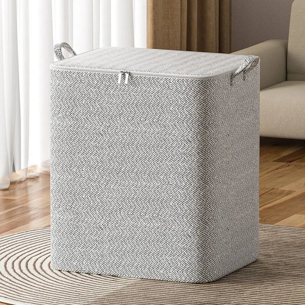 220 Liter Non-woven Storage Bag Organizer With Lid In A Living room Background