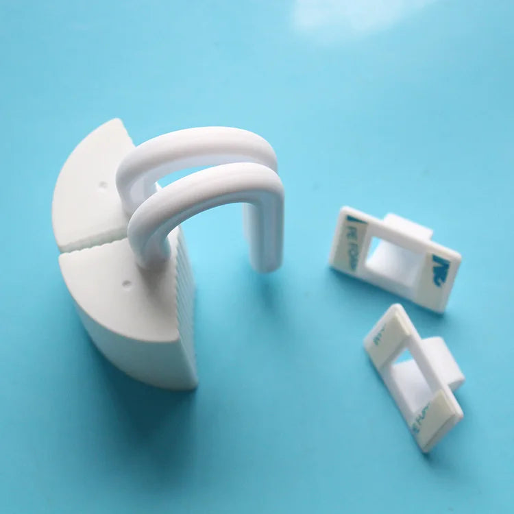 Door stopper finger pinch guard in a blue background