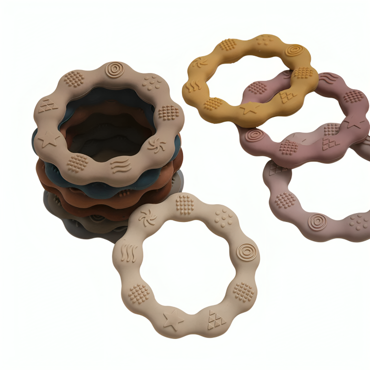 Baby Silicone Teethers Toy Ring