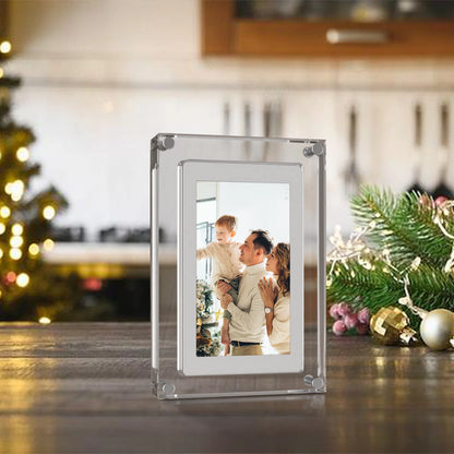 Acrylic Digital Photo Frame In a Christmassy lifestyle background