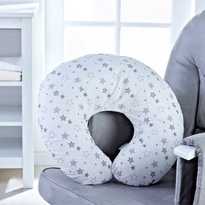 Baby Nursing Pillow With White Star Printed Cover