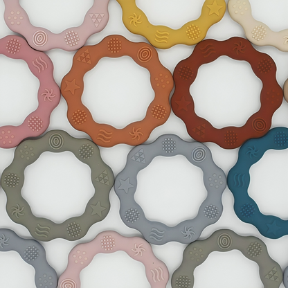 Baby Silicone Teethers Toy Ring