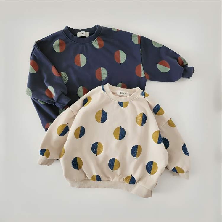 Oversized Balloon Print Baby Sweatshirt And Pants