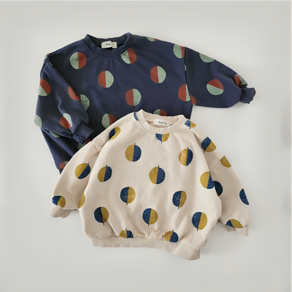 Oversized Balloon Print Baby Sweatshirt And Pants