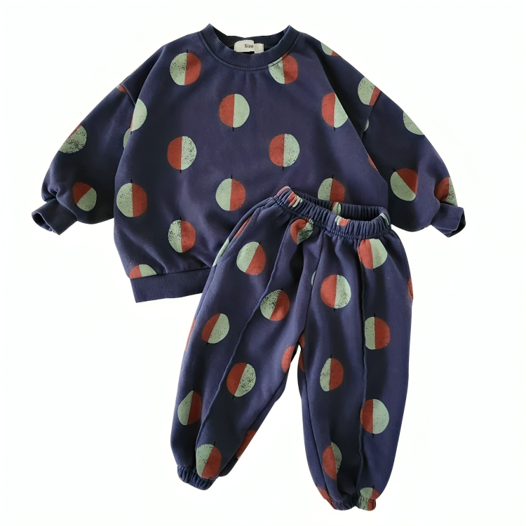 Oversized Balloon Print Baby Sweatshirt And Pants