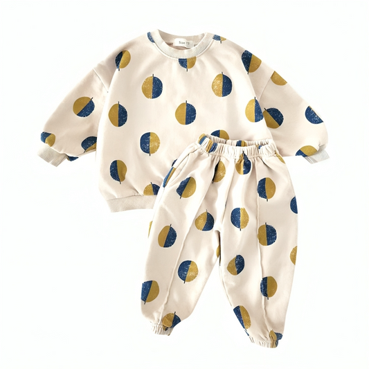 Oversized Balloon Print Baby Sweatshirt And Pants