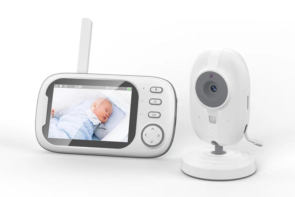 Wireless Baby Security Camera White in a white background