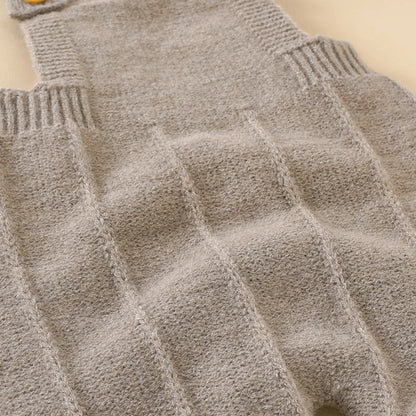 Dark Khaki Baby Knitted Romper's Knitted Fabric