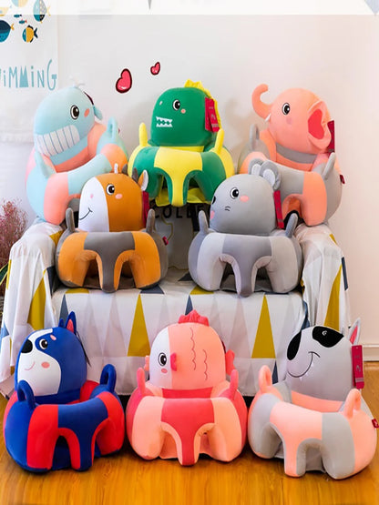 Eight Baby Sofa Plush Chair With Cover Displayed In A Sofa In A Living Room
