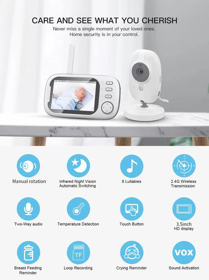 A picture of Wireless Baby Security Camera Highlighting its Features