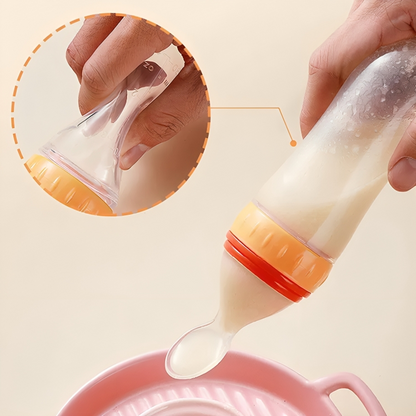Squeezing Feeding Bottle with Spoon
