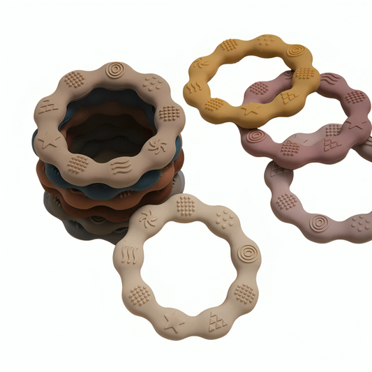 Baby Silicone Teethers Toy Ring